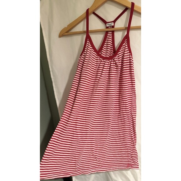 Vintage Y2K Splendid Boutique Red White Striped Tank Top XS EUC Boho Preppy 90s - Picture 2 of 8